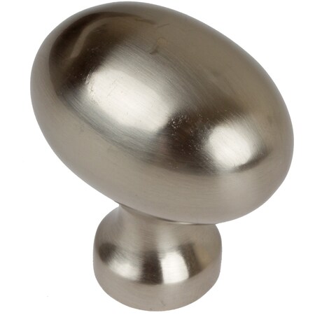 Gliderite Hardware 1-1/8 in. Satin Nickel Oval Cabinet Knob, 5PK 5417-SN-5